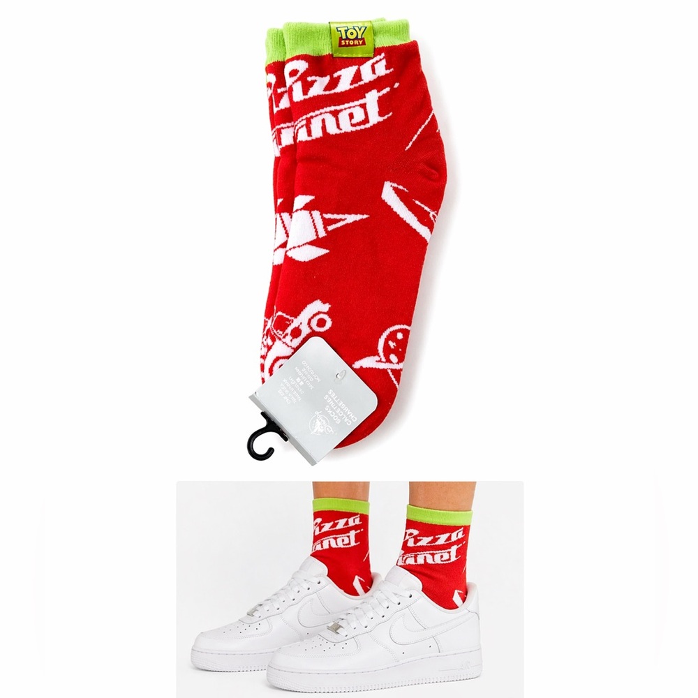 Disney Pixar Toy Story Pizza Planet Cozy Slipper Socks NEW